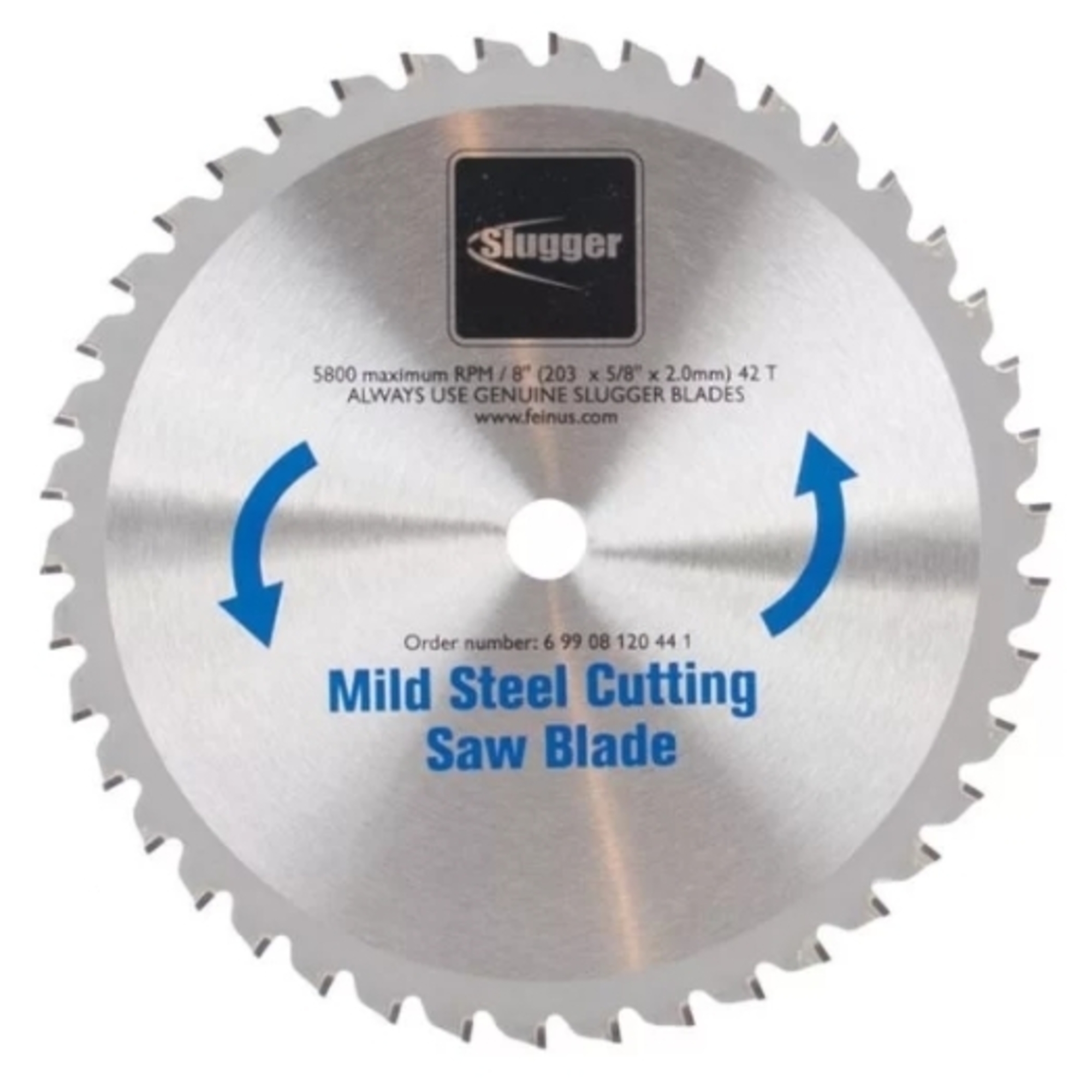 Fein 8" Slugger Mild Steel Cutting Saw Blade, 5800RPM, 42 Teeth